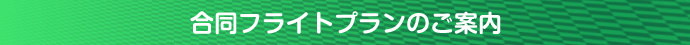 合同フライトプランのご案内