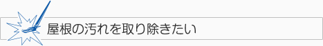 屋根の汚れを取りたい